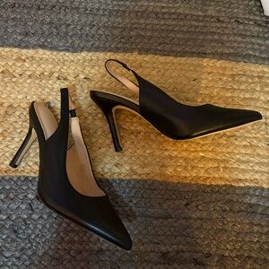 Black slingback heels